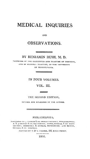 [Gutenberg 58861] • Medical Inquiries and Observations, Vol. 3 / The Second Edition, Revised and Enlarged by the Author